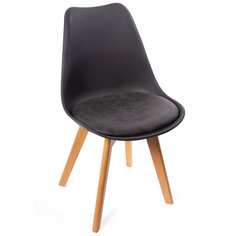 Комплект из 4-х стульев eames bon (bradexhome) черный 64x52x64 см.