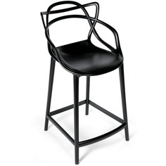 Комплект из 2-х стульев полубарных masters (bradexhome) черный 52x95 см.