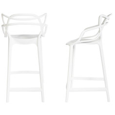 Комплект из 2-х стульев полубарных masters (bradexhome) белый 52x95 см.
