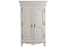 Шкаф платяной двухдверный марсель (инлавка) белый 116x206x63 см.