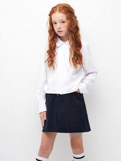 Укороченная рубашка для девочек (белый, 164) Sela