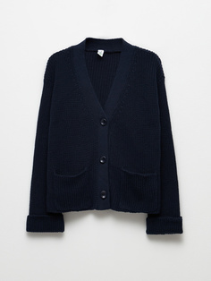 Вязаный кардиган для девочек (синий, 134/ 9-10 YEARS) Sela