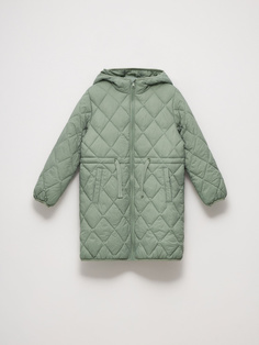 Стеганое пальто для девочек (зеленый, 158) Sela