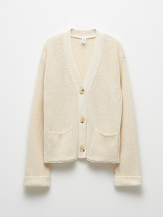 Вязаный кардиган для девочек (белый, 134/ 9-10 YEARS) Sela