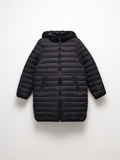 Стеганое пальто для девочек (черный, 128) Sela