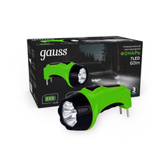 Фонарь Gauss ручной GFL105 7LED 60lm lead acid 700mAh LED