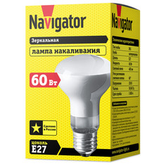 Лампы накаливания лампа накаливания NAVIGATOR 60Вт E27 230В 470Лм 3000К R63 матовый рефлектор