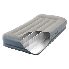 Кровать надувная Intex, 191х99х36 см, 64166NP, насос встроенный, электрический, флокированная, с сумкой, 136 кг