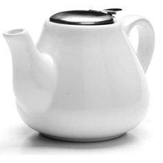 Чайник заварочный керамика, 0.6 л, Loraine, 26595-1, белый