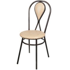 Стул 390х390х910 мм, бежевый на меди, винилискожа, Модуль, Омега