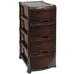 Комод 4 ящика, Кожа, 39х47х95 см, 0352/94, Violet