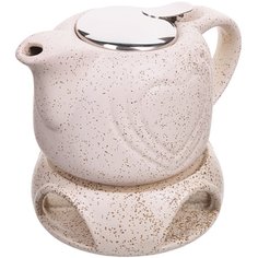 Чайник заварочный керамика, 0.7 л, с ситечком, Loraine, 28687-3, бежевый