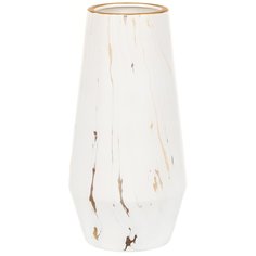 Ваза керамика, настольная, 24х13 см, Y4-3625, белый мрамор