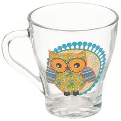 Кружка стекло, 250 мл, Совы, Декостек, 2018-Д