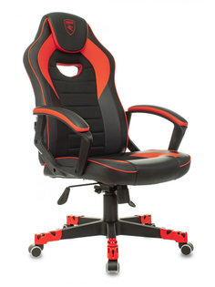 Компьютерное кресло Zombie Game 16 текстиль, эко.кожа Black-Red Бюрократ