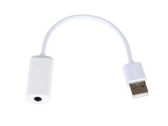 Звуковая карта Ugreen US206 USB-A Male - 3.5mm Aux White 30712