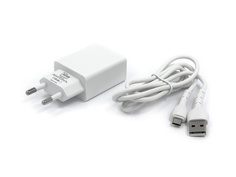 Зарядное устройство Mirex U16m 1xUSB-А 2.4A + кабель AM-microBM 1m White 13701-U16MWH