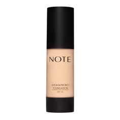 Основа тональная для лица NOTE DETOX AND PROTECT FOUNDATION PUMP защитная с детокс-эффектом тон 100