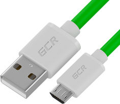 Кабель GCR QC 1.5m MicroUSB, быстрая зарядка, зеленый GCR-52459 Green Connect