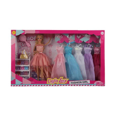 Кукла Модница (5 платьев,обувь,сумочки)в коробке 8446 Defa Lucy