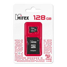 Карта памяти microSD 128GB Mirex microSDXC Class 10 UHS-I (SD адаптер)