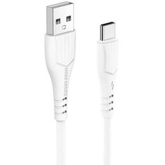 Дата-кабель More choice USB 2.4A для Type-C K22a TPE 1м (White)