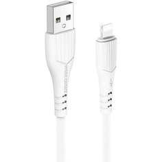 Дата-кабель More choice USB 2.4A для Lightning 8-pin K22i TPE 1м (White)