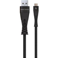 Дата-кабель More choice Smart USB 3.0A для micro USB K41Sm нейлон 1м (Black)
