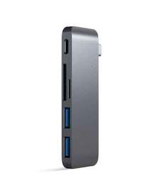 USB-хаб Satechi Type-C USB 3.0 Passthrough Hub для Macbook 12 серый космос