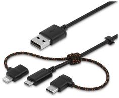 Кабель 3 в 1 Moshi Universal Cable 1 м черный