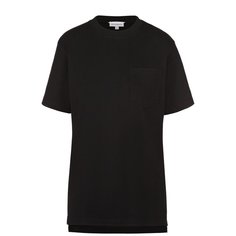 Хлопковая футболка прямого кроя с накладным карманом Aecawhite