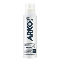 Дезодорант-спрей Arko Men Crystal мужской антибактериальный, 150 мл