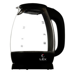 Чайники чайник LEX LX3002-1 2200Вт 1,7л стекло черный