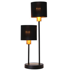 Настольные лампы декоративные лампа настольная ESCADA Brif E14 2х40Вт черный золото