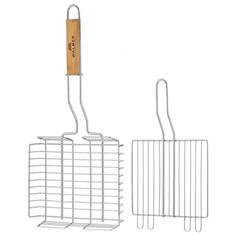 Решетки для барбекю решетка-гриль WALMER Roast прямоугольная 51,5х25х4,2см нерж.сталь дер.ручка