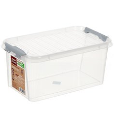 Ящик хозяйственный 10 л, с крышкой, Полимербыт, Профи Комфорт, 437900000