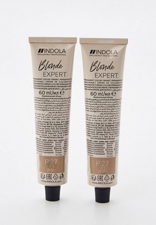 Краска для волос Indola BLOND EXPERT PASTEL для окрашивания волос INDOLA P.27 блонд пастельный перламутровый фиолетовый, 60 мл x 2 шт.