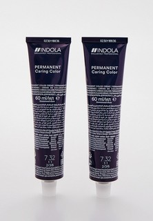 Краска для волос Indola NATURAL & ESSENTIALS для окрашивания волос INDOLA 7.32 средний русый золотистый перламутровый 60 мл x 2 шт.
