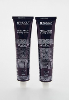 Краска для волос Indola NATURAL & ESSENTIALS для окрашивания INDOLA 6.03 темный русый натуральный золотистый, 60 мл x 2 шт.
