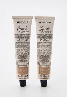 Краска для волос Indola BLOND EXPERT HIGHLIFT для окрашивания волос INDOLA 1000.27 блондин перламутровый фиолетовый, 60 мл x 2 шт.