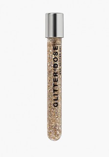 Тени для век Influence Beauty глиттер GLITTER DOSE на гелевой основе, эффектный трендовый макияж лица, ушей, шеи и тела, тон 03 золотой, 6,5 мл