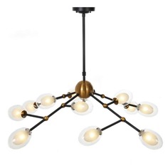 Люстра Подвесная люстра Lumina Deco Crocus LDP 7002-12 BK+MD