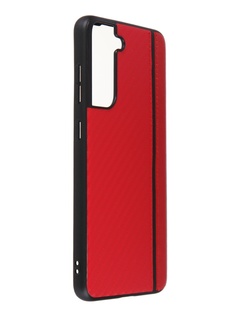 Чехол G-Case для Samsung Galaxy S21 FE SM-G990 Carbon Red G0003RE