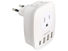 Зарядное устройство Palmexx European Travel Plug Adapter US+CN+3 USB+Type - C PX/ADAPT-TRAVEL-4USB