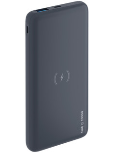 Внешний аккумулятор Deppa Power Bank NRG Qi 10000mAh QC 3.0 18W Graphite 33552