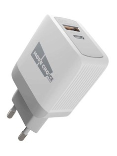 Зарядное устройство More Choice Smart NC71S 2xUSB 3.0A PD 20W + QC3.0 White 4627151194028
