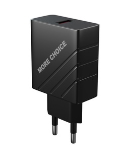 Зарядное устройство More Choice NC51QC 1xUSB 3.0A QC3.0 Black 4627151191935