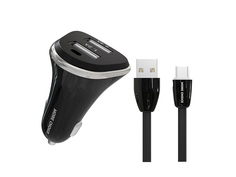 Зарядное устройство More Choice AC22m 2xUSB 2.4A + кабель MicroUSB Black 4627151191379