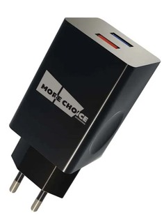 Зарядное устройство More Choice Smart NC55QCa 2xUSB 3.0А QC3.0 Black 4627151195025