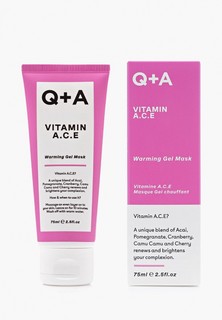 Маска для лица Q+A Мультивитаминная, Vitamin A.C.E. Warming Gel Mask, 75 мл